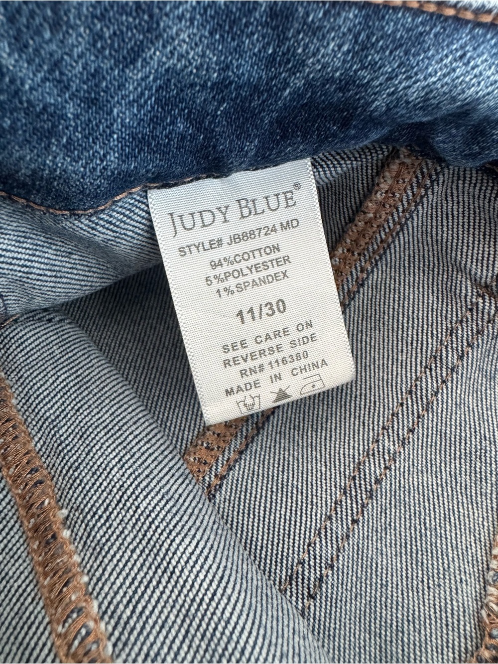 Judy Blue Wide Leg Cargo Jeans High Waisted Size 11 / 30 - Picture 7 of 11